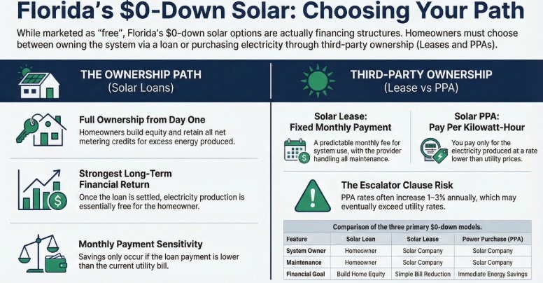 $0 down solar panel options infographic